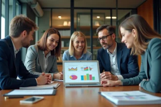 Schéma illustrant les fonctionnalités d'un ERP de type Y pour les entreprises
